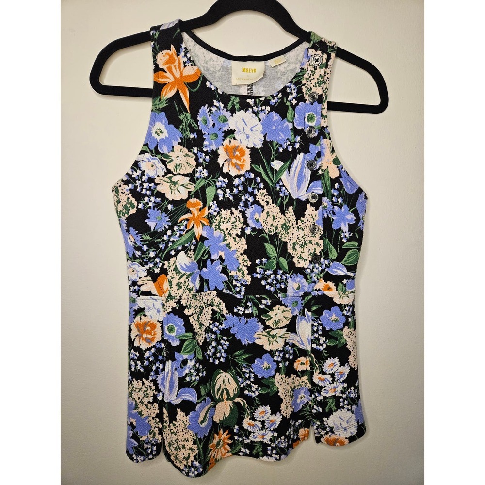 Maeve by Anthropologie Brennar Floral Top Size Small